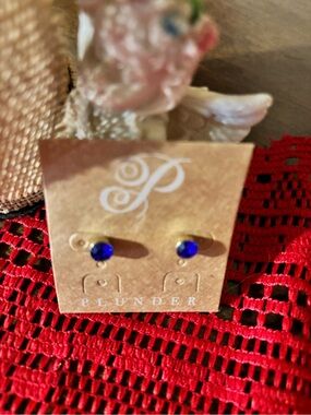 Plunder Royal Blue Crystal Stud Earrings